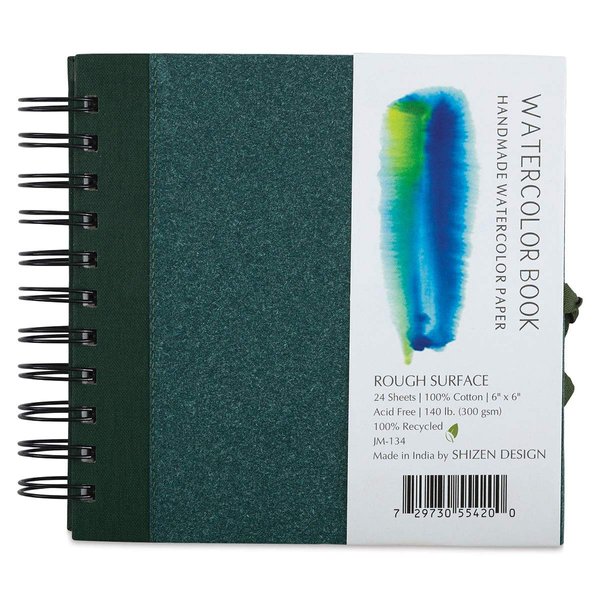 Shizen Watercolor Paper Book 6" x 6" Rough