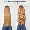 REECHO 24" Straight Long 4 PCS Set Thick Clip in on Hair Extensions Dark Brown with Little Reddish