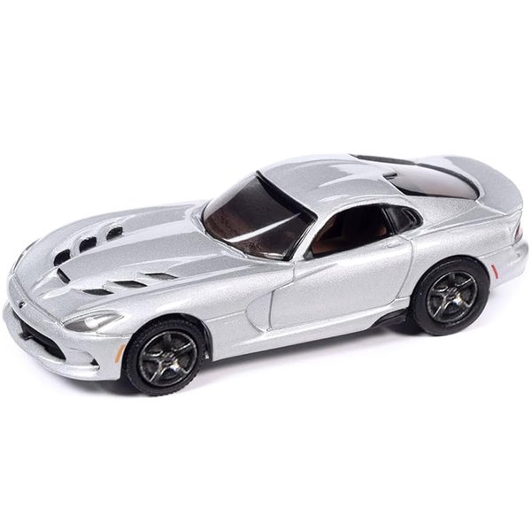2014 Viper SRT Billet Silver Metallic Classic Gold Collection Series Limited Edition to 8956 Pieces Worldwide 1/64 Diecast Model Car by Johnny Lightning JLCG030-JLSP282B