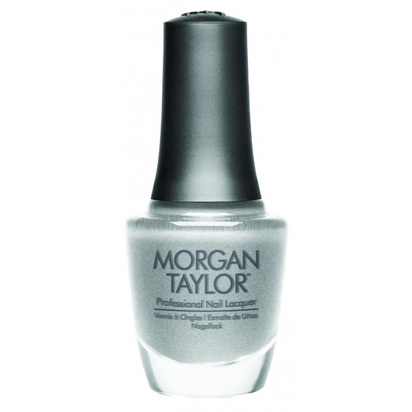 Morgan Taylor Nail Lacquer (Tinsel My Fancy) Silver Sparkle Nail Polish, Finger Nail Polish, Long Lasting Nail Polish, Silver Nail Lacquer, Finger Nail Polishes, 5 ounce