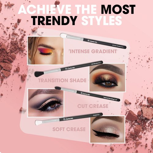 Eyeshadow Brush Set Blending Brushes - Eye Makeup Brushes Eyeshadow Kit - Smoky Eye Brush Set - For Shading or Blending of Eye Shadow Cream Powder Highlighter