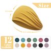 Z-CHARMMY Head Bands for Women's Hair Non Slip, Wide Headbands for Women, Sweat Headbands for Women Workout, 12 Pieces