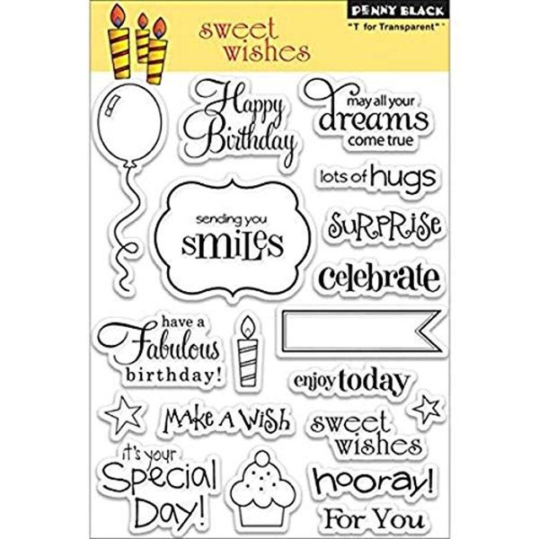 Penny Black PB30104 Sweet Wishes Clear Stamp
