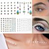 GLARYYEARS Face Jewels, 10-Pack Face Gems Rhinestones Diamonds Pearls, Face Jewelry Crystals Tattoo Stickers, Style Eye Stars Rave Accessories for Festival Holiday Costumes & Makeup