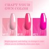 BINGBRUSH 3 Pcs Gel Nail Polish Kit, 10ML Pink Gel Polish Nail Lacquer Long Lasting High Shine Soak Off Gel Polish Set LED Nail Art Manicure Salon DIY Gel Nail Design Decoration at Home