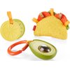 Fisher-Price Baby Toys Taco Tuesday Set, 3 Pretend Food Rattle & Sensory Activities for Newborns​ Ages 3+ Months