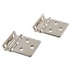 Sellers Nickel Plated Offset Cabinet Hinges | Pack of 2 | Hoosier Type Cabinet Reproduction Hardware | UA-228-HPN
