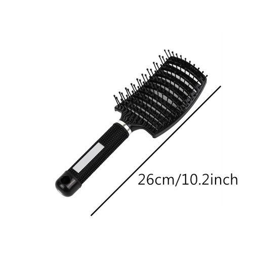 Curved Vented Styling Hair Brush, 2PCS Anti Frizz Hair Detangling Brush, Vent Hair Brush, Curved Anti Static Styling Tool for Wet Hair or Dry Hair(Black,White)