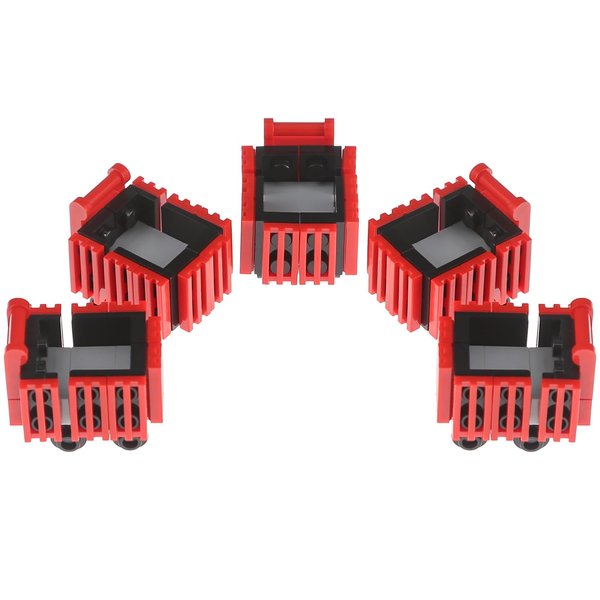BrickBounty 5 Pcs Shopping-Cart Brick Set Compatible with Food Building Blocks, City Street Supermarket Model Accessories