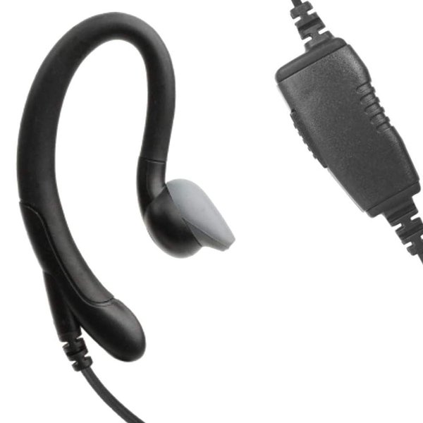 Earpieces 1-Wire Comfort Ear Hook and PTT Mic for Motorola SL300 and SL7550 Two Way Radios (Commercial Grade - 3 Year Warranty)