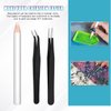 22 Pieces Wax Rhinestone Picker Pencil Wax Pencil Set for Rhinestones Nail Art Gem Dotting Crystal Pick up Tools with Pick Up Tweezers, Pencil sharpener and Triangular Plate