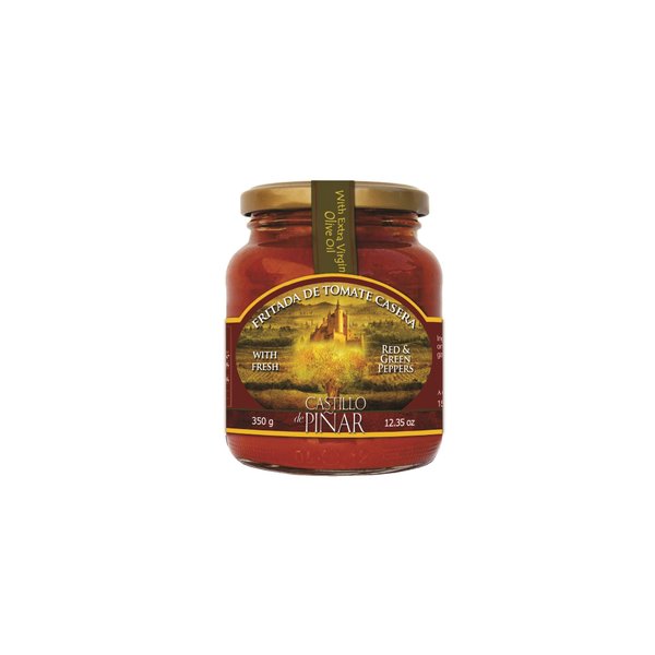 Castillo de Piñar 12.35 oz Fritada de Tomate Casera - Mild Kick Sauce All Natural & Farm Fresh Vegetables 1 Pack Non GMO