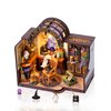 Rowood Miniature House Kit,DIY Miniature Dollhouse Kits for Adults,Mini House Craft Kits for Women with LED,Christmas Birthday Gift for Kids Teens Ages 14+(The Magic Study)