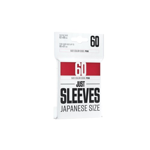 Just Sleeves | Pack of 50 Japanese Size Card Sleeves for Board Game and Card Games | 62 mm by 89 mm Card Sleeves | Professional Protection for TCG and LCGs | Red Color | Made by Gamegenic