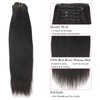 ABH AMAZINGBEAUTY HAIR Clip in Hair Extensions Real Human Hair Yaki Straight Clip ins for Black Women Natural Black 18 Inch Straight Clip in Hair Extensions Light Yaki Clip-in 7 Pcs With 17 Clips 120g