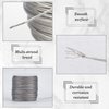 AHANDMAKER 394FT Wire Cable, 1/32" 304 Stainless Steel Cable Wire Rope Strength Cable for Clothes Line Wires Outdoor Yard Craft Trellis Wire(0.8mm)