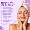 Facial Ice Globes Cryo Stick, Upgraded Ice Globes for Face, Neck and Eye, Skin Care Tool to Tighten Skin Anti-Aging Reduce Fine Lines Wrinkles, Elegant Cooling Ball Facial Massager, Quicksand Purple