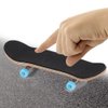 Horoper Wooden Finger Skateboards, 1Pc Maple Wooden Alloy Fingerboard Finger Skateboards with Box Fingerboard Skateboard Reduce Pressure Kids Gifts(Light Blue)