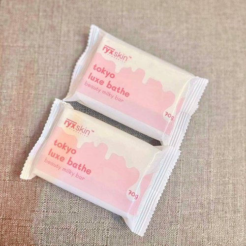 Ryxskin Sincerity Bar Soap | Body and Face Bar Soap (Tokyo Luxe Bathe 70g x 3 Milky Oat Bar Soap)