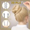 YGDZ Bun Net, 40pcs Invisible Hair Bun Nets for Dance Women Girls, Ballet Hair Bun Maker Hair Accessories (50cm Beige)