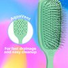 Wet Brush Go Green Paddle Detangler Hair Brush, Green - Ultra-Soft IntelliFlex Detangling Bristles with AquaVent Design For Spreading Hair Treatments Evenly - Pain-Free For Wet & Dry Hair