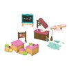 Li’l Woodzeez – Classroom & Playground Set – 20Pcs Miniature Dollhouse Furnitures & Accessories – Pretend Play – Gift Toy for Kids 3 Years +