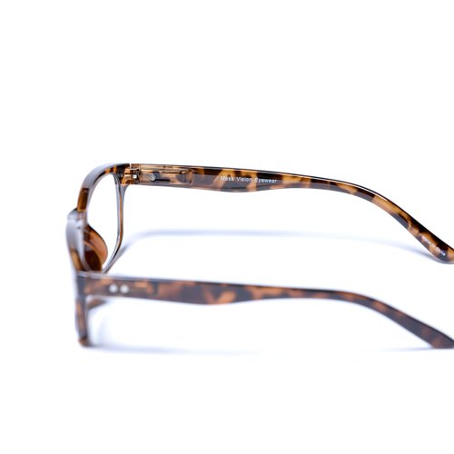 Mass Vision® "The Intellect" Unisex Reading Glasses - Hard Case/Cleaning Cloth Included (2.5, Tortoise)