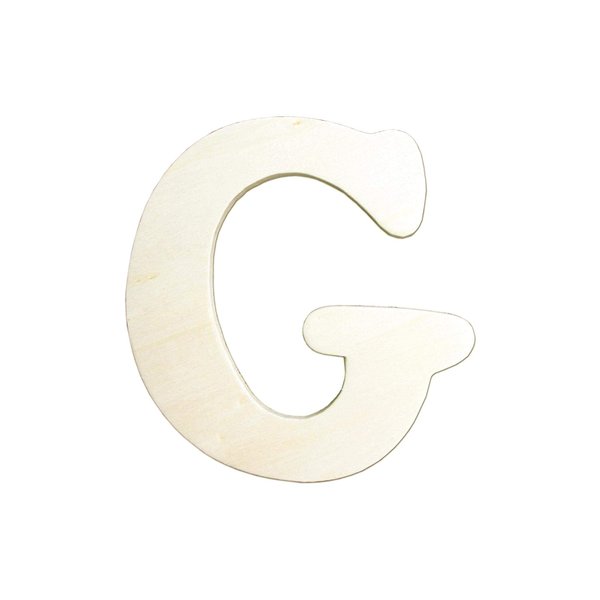 Darice 9181-G Wooden Cutout, Letter G