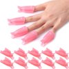 KINGMAS 10 Pcs Gel Nail Polish Remover Clips, Plastic Acrylic Nail Art Remover Soak Off Wrap Cleaner Cap Clip