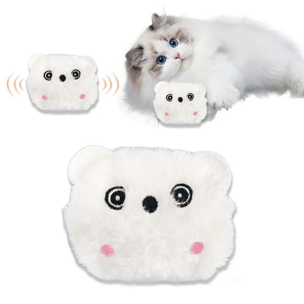 Oiuyamn Plush Catnip Cat Toys with Catnip Patting and Chirping Toys, Kitten Self-Entertainment Toys for Kittens to Play with
