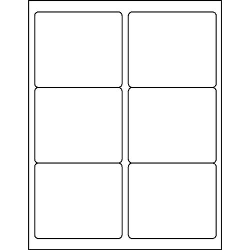 MACO Laser/Ink Jet White Cover-All Shipping Labels, 3-1/3" x 4", 6 per Sheet, 600 per Box (ML-0600)