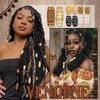 VENOFEN 38PCS Wood Hair Beads for Braids Loc Jewelry Beads for Hair Wooden Beads Dreadlock Accessories Multi Shape Loc Beads Hair Decoration for Women and Men, Style-3
