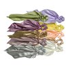Silk Hair Scarf Scrunchies: 12-Piece Set With Elegant Satin Bow Eng/Pestal Colors Accents For Versatile Styling Options