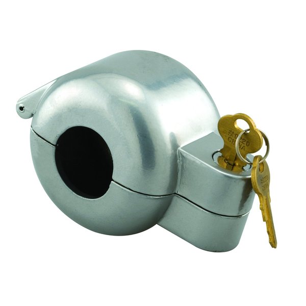 Defender Security EP 4180 Doorknob Lock-Out Device, Gray, Key Lock, 2-7/8 in Diameter