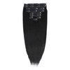 QueenYoung Clip in Hair Extensions Real Human Hair 9pcs 130g Jet Black Hair Extensions Straight Natural Soft Thick Remy Extensions Straight Clip in Hair Extensions Human Hair 22inch Jet Black Color