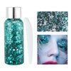 MAEPEOR Chunky Face Body Glitter Gel 19 Colors Mermaid Sequins Holographic Body Glitter Gel Long-Lasting Festival Makeup Glitter Paint for Face Body Hair Nails (30g, 004 Green)