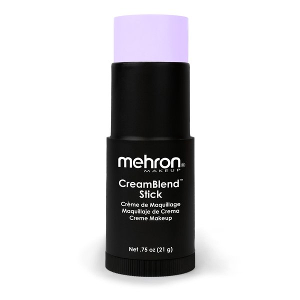 Mehron Makeup CreamBlend Stick | Face Paint, Body Paint, & Foundation Cream Makeup | Body Paint Stick .75 oz (21 g) (Pastel Purple)