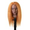14 inches Mannequin Head Cosmetology Doll Head Manikin Practice Head for Hairdresser Practice Braiding Hair styling with Wig Clamp Stand (Golden)