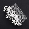 Lurrose Wedding Hair Comb Blue Rhinestone Hair Comb Hairpin Bride Vintage Flower Crystal Overtone Bridal Hair Accessories for Bridal Bridesmaid