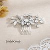 Jakawin Bride Wedding Hair Comb Crystal Hair Piece Rhinestone Bridal Hair Accessories for Women HC042 (Silver)