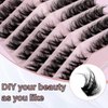 Fluffy Cat Eye Lash Clusters 12-20MM Thick Cluster Eyelashes Extensions D Curl Wispy Individual Lashes 80 PCS DIY Cluster False Eyelashes at Home, by Anforlin