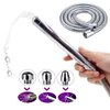 3 Heads Aluminum Shower Cleaner Douche System with 1.5m Stainless Steel Handheld Shower Hose and Velet Pouch