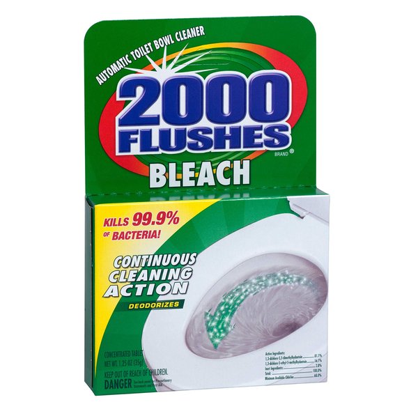 2000 Flushes Blue Plus Bleach Automatic Toilet Bowl Cleaner, 1.25 OZ