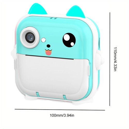 Kids Camera Instant Print, Christmas Birthday Gifts for Kids Age 3-12, Selfie Digital Camera with 1080P Videos,Toddler Portable Travel Camera Toy (Blue)