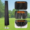 Ailelan Umbrella Cover, 600D Oxford Fabric Patio Umbrella Cover, Waterproof Outdoor Umbrella Cover with Zipper for 7ft to 11ft Garden Outdoor Umbrella, Black