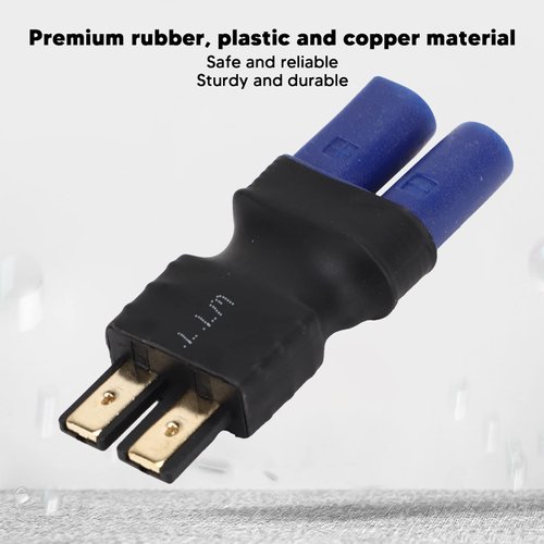 Oumefar 10Pcs RC Female to Male Adapter, RC Adapter, EC5 to for Traxxas Adapter Rubber Plastic Copper Accurate Safe Light EC5 to Male Adapter for RC Car Aircraft Boat