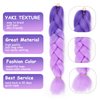 Blue Braiding Hair Extensions Ombre Braiding Hair 3 Packs 24 inch Synthetic Hair for Braiding
