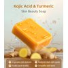 LOYATRO Turmeric Kojic Acid Dark Spot Remover Soap Bars with Vitamin C, Retinol, Collagen - Original Japanese Complex Infused with Hyaluronic Acid, Vitamin E, Shea Butter