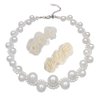 Sweet RoseHair Spring Clip Barrette, Pearl Necklace Elegant Choker, Party Wedding Birthday Gift for Women Girl