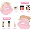 COSTICA 6 Pieces Powder Puffs for Face Powder, Triangle Powder Puff for Loose & Cosmetic Foundation, Makeup Puff for Contouring, Body Powder Makeup Tools(Pink, Pack of 6)